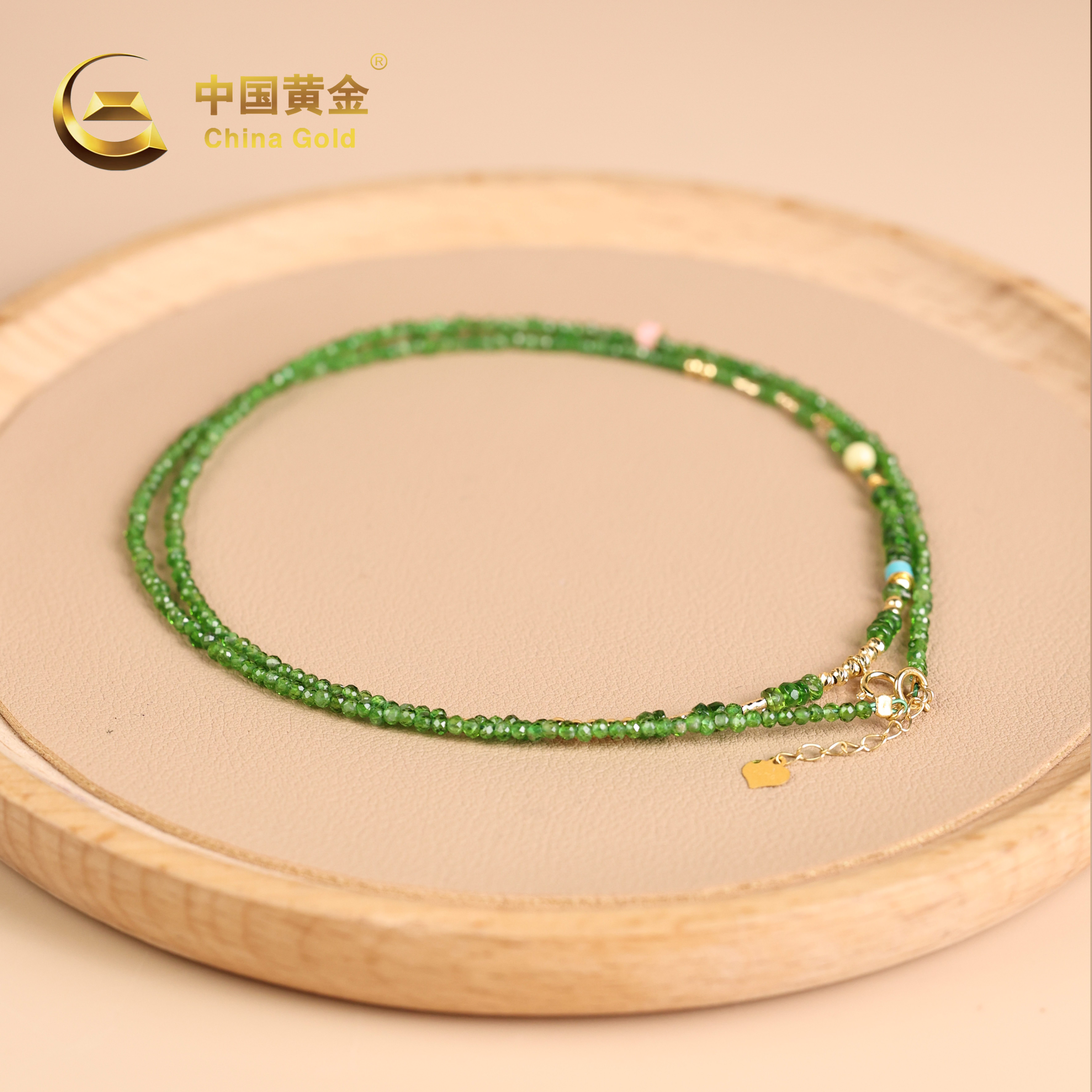 【中国黄金】逾明 | 透辉石*项链*18k金镶嵌-X759-L-Y