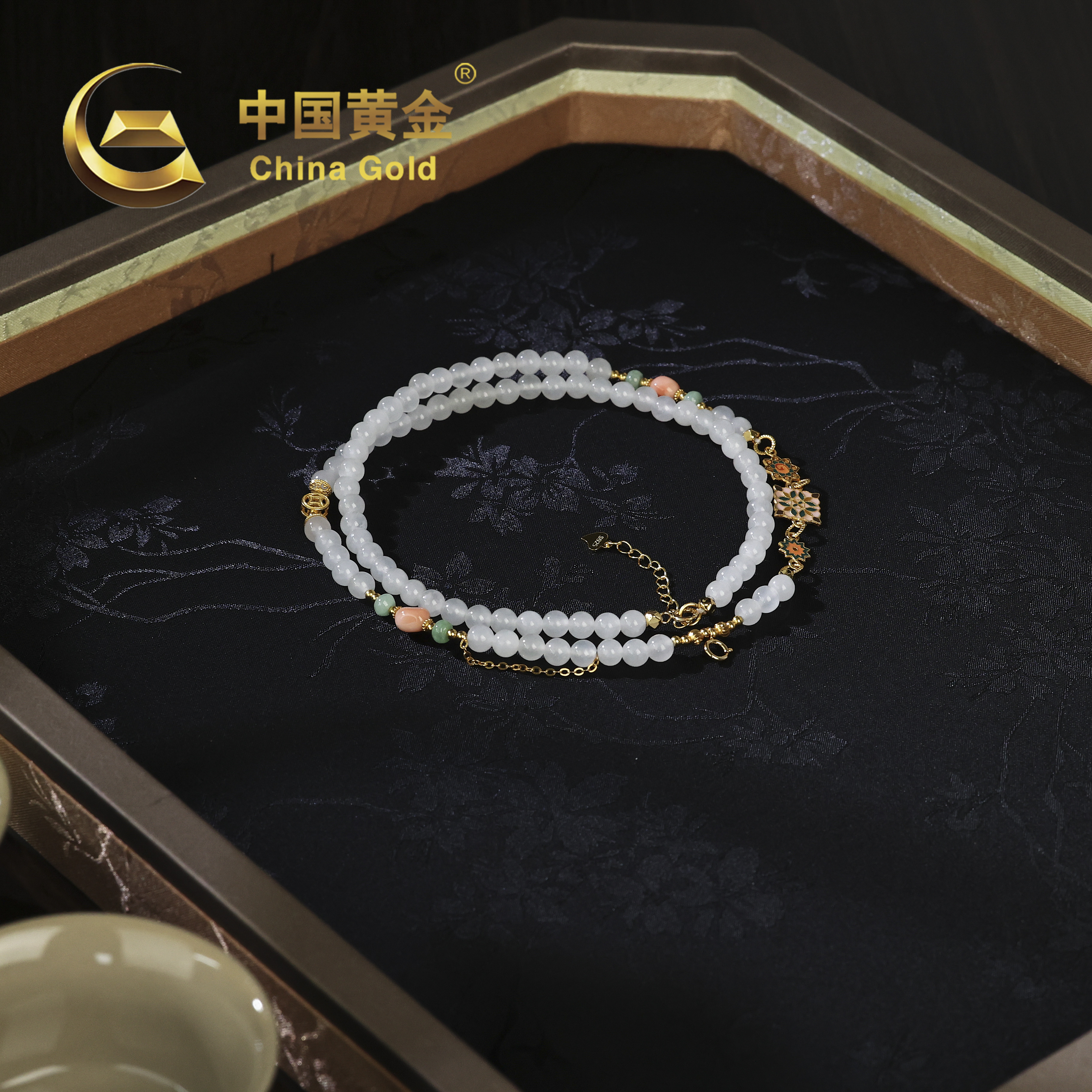 【中国黄金】S925银和田白玉项链-X637-【北】