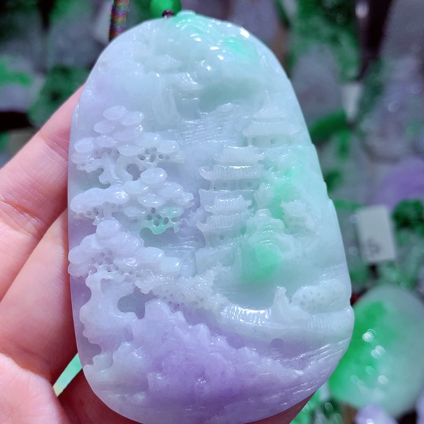 【闪购商品】翡翠挂件未镶嵌九***?