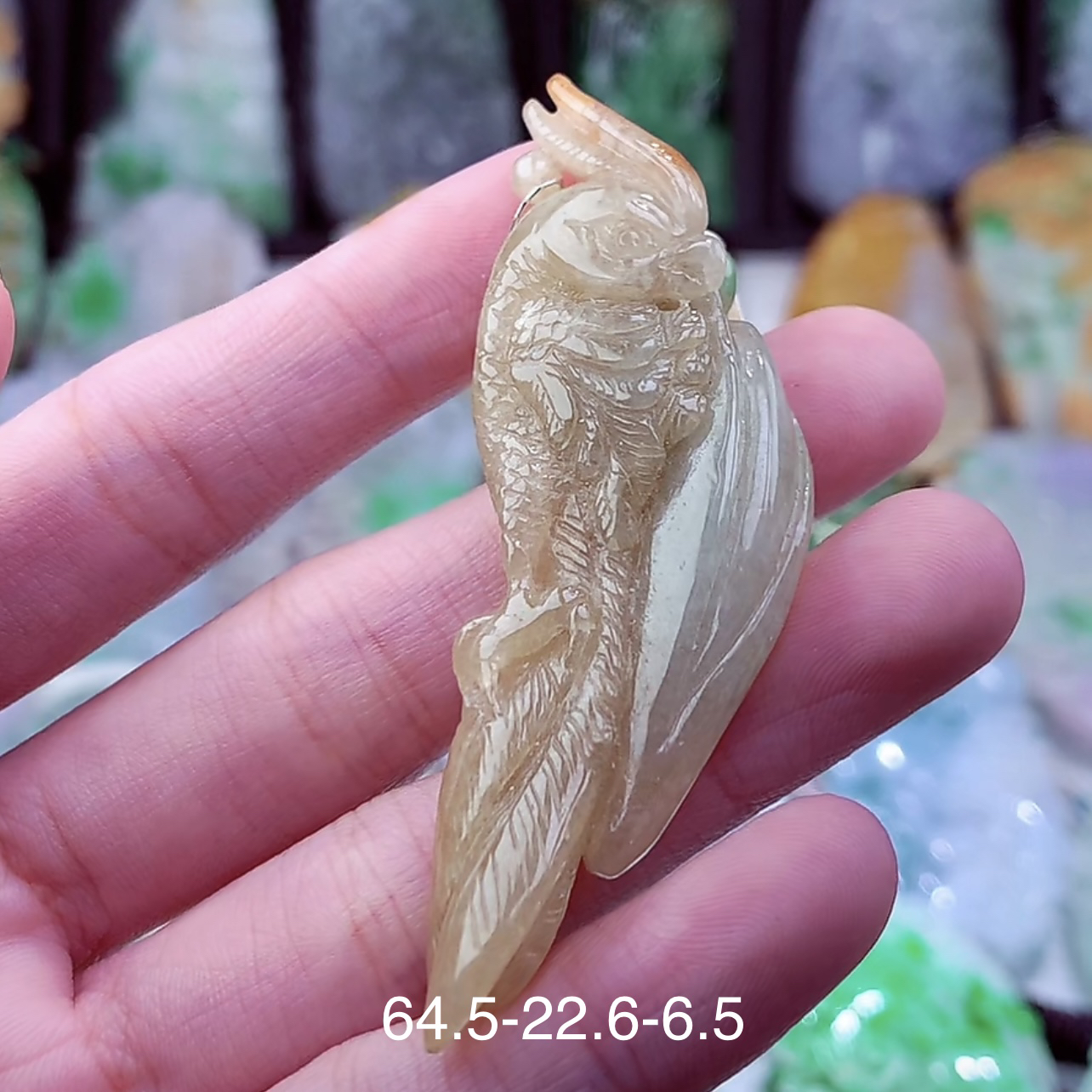 天然A货翡翠英明神武吊坠