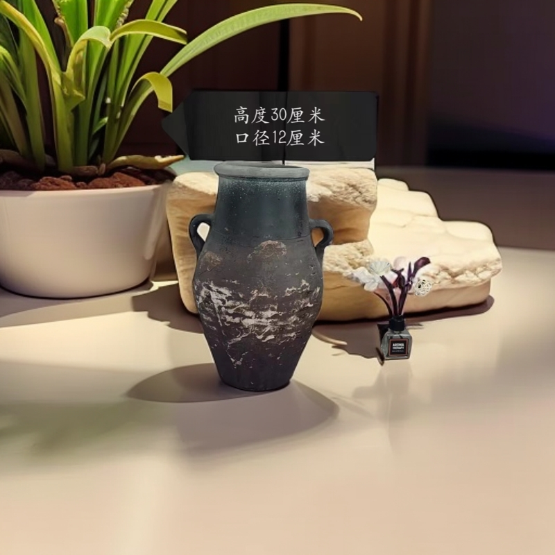 复古做旧创意花瓶插画水培土培花盆