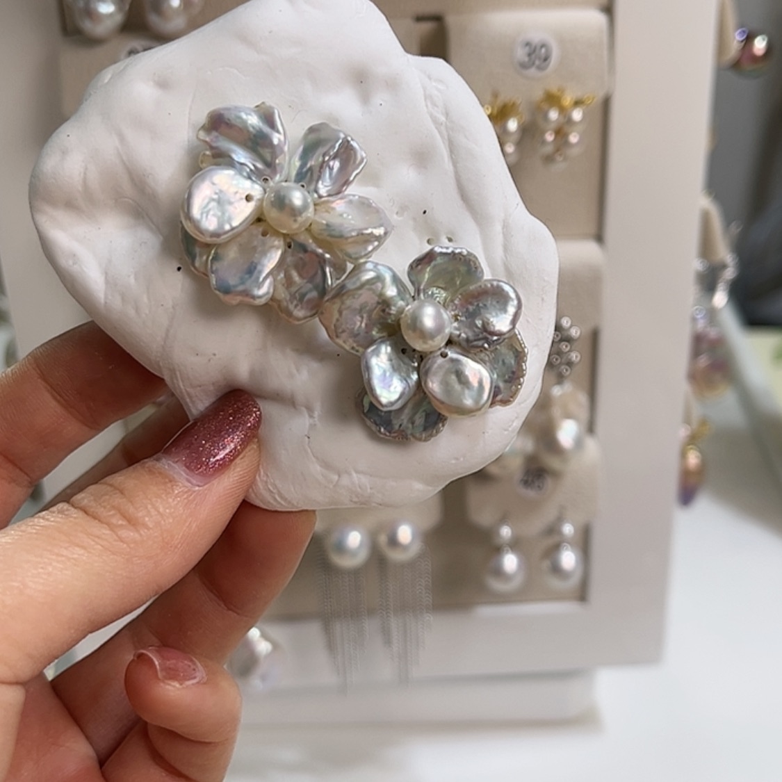 【闪购商品】淡水珍珠耳饰合金