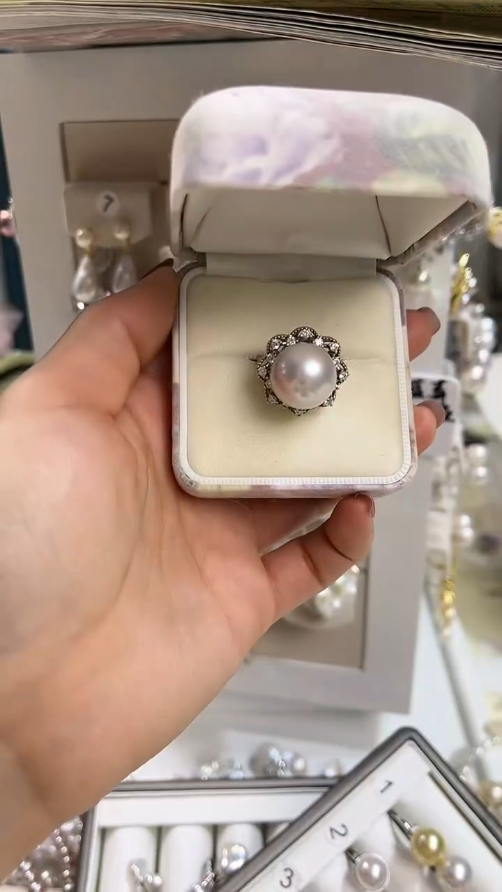【闪购商品】淡水珍珠戒指银S925镶嵌1