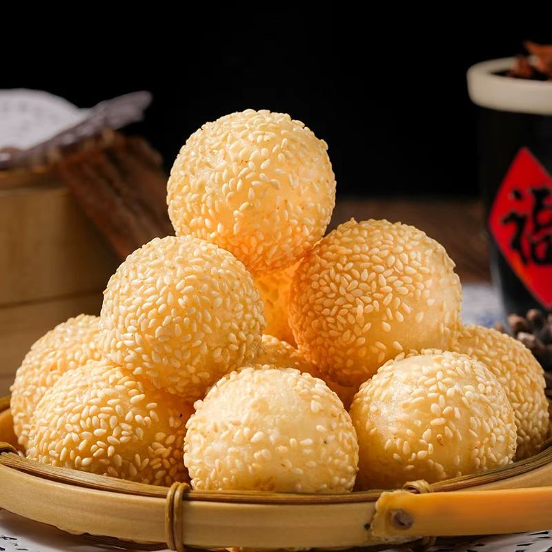 豆沙馅芝麻球香糯好吃5包