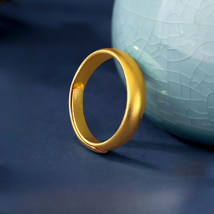 925银戒指 37-素圈古法活口情侣款戒指男女款对戒素款戒指