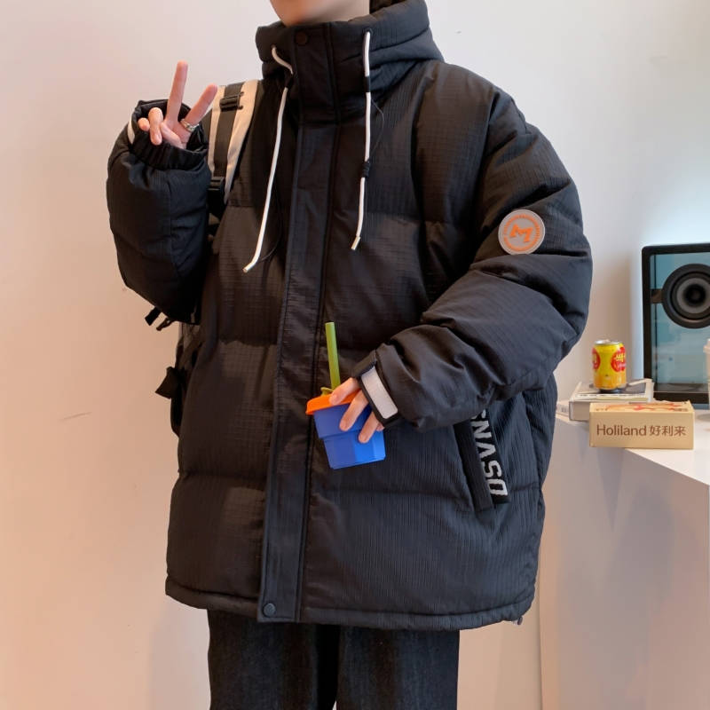 冬季新款男士连帽羽绒服青少年加厚潮牌防寒服学生羽绒衣保暖外套