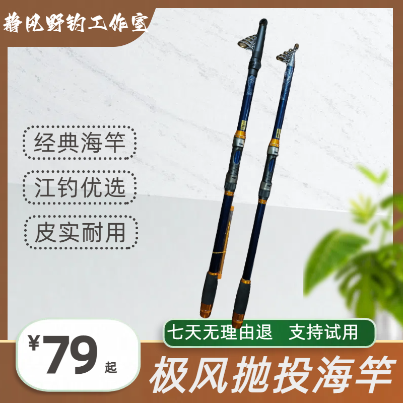 极风远投海竿碳素大导环矶竿抛投杆