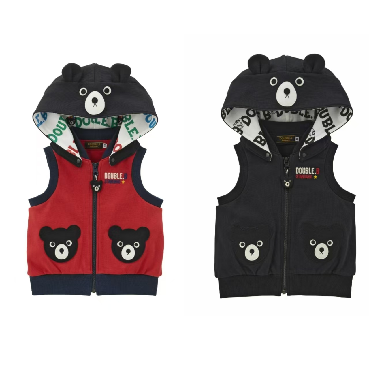 MIKIHOUSE【活动价】DB男童女童春秋洋气连帽可拆卸马甲