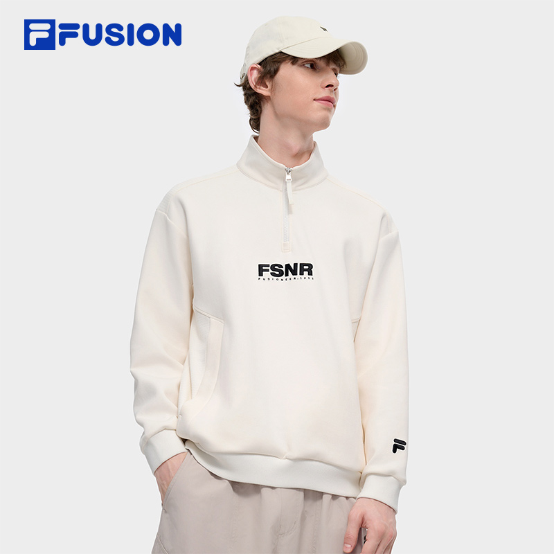 FILA FUSION时尚潮流休闲舒适百搭宽松针织长袖上衣T11M445204
