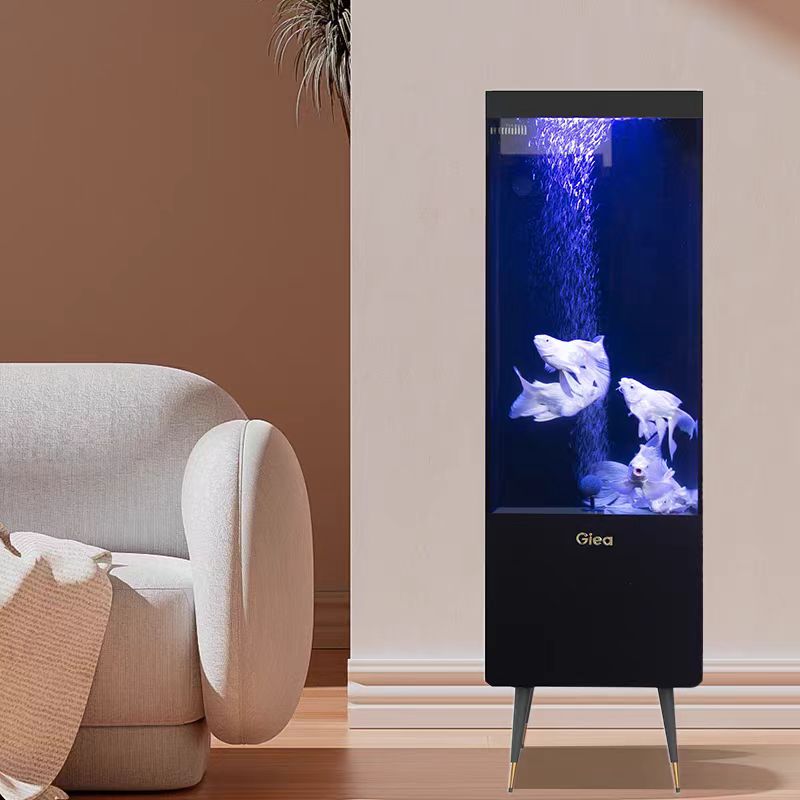 高逸鱼缸自得边几超白玻璃落地免换水家用懒人水族箱