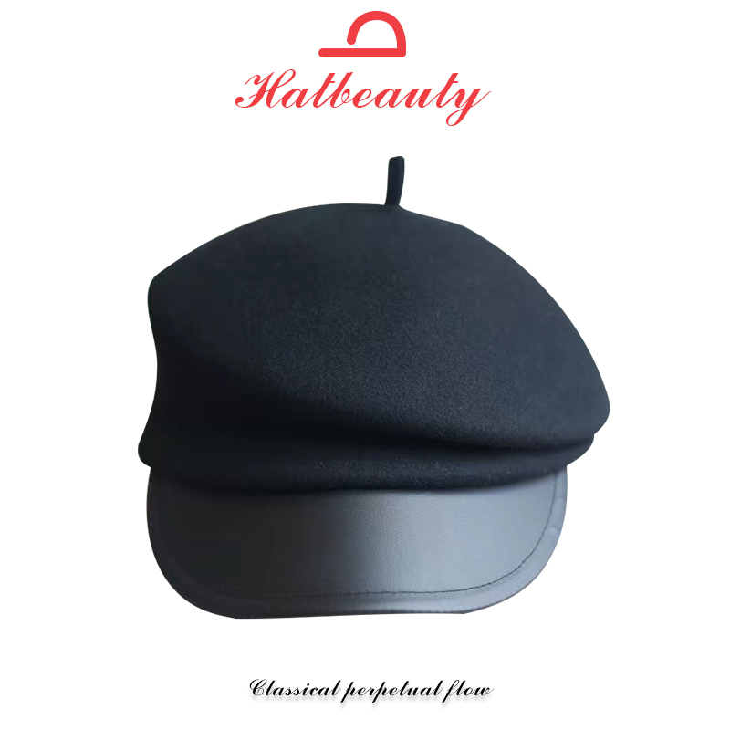 DX.DAXI【 Hatbeauty-日系羊毛呢画家帽女秋冬英伦名媛报童帽】