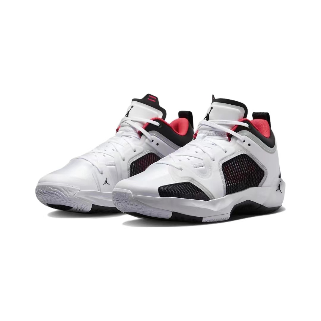 耐克男子运动篮球鞋中帮休闲复古AJ37LOW减震黑白DQ4123100