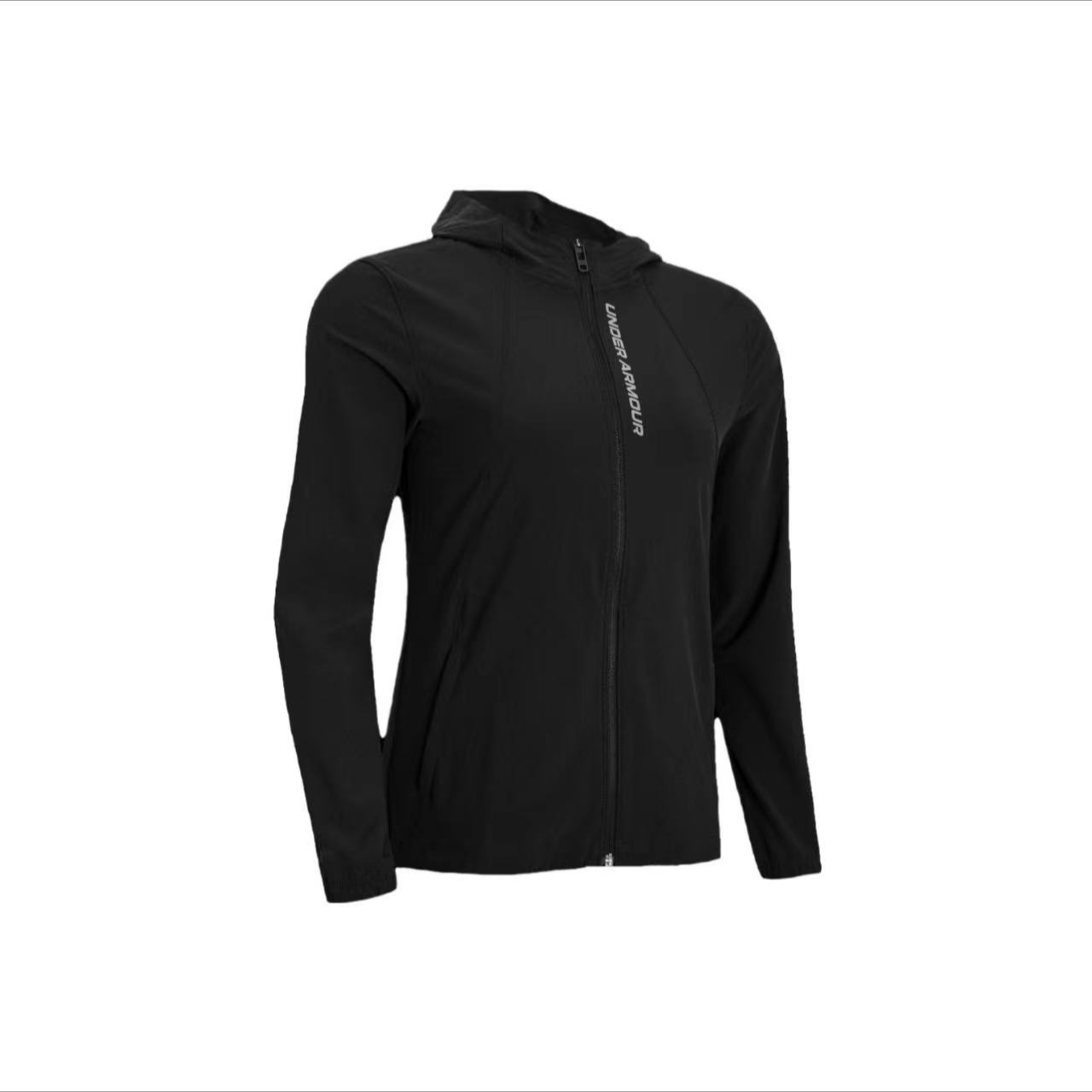 Under Armour/安德玛字母印花拉链休闲透气连帽夹克1377043002