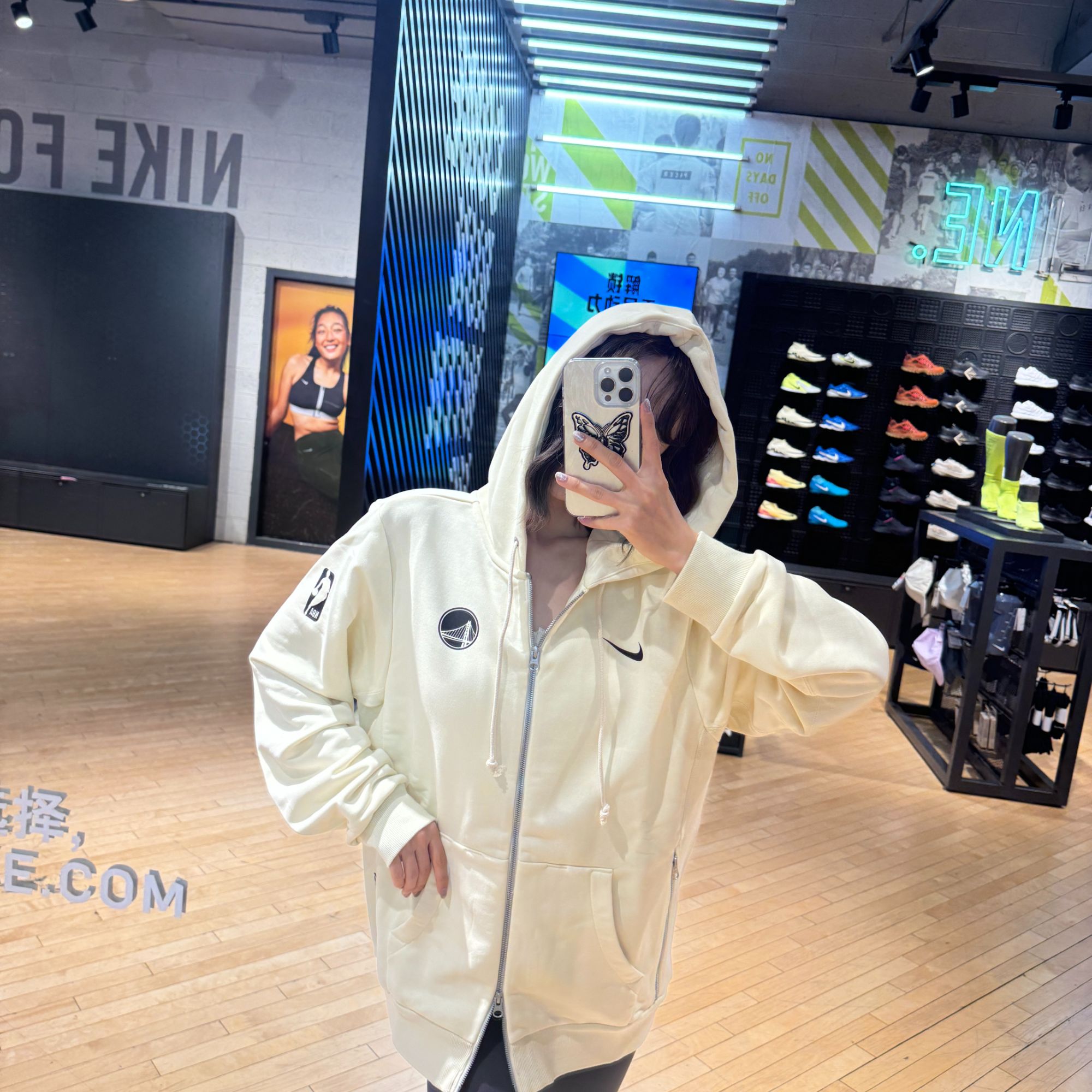 NIKE/耐克耐克男子运动圆领简约长袖休闲印花套头卫衣FV2027113