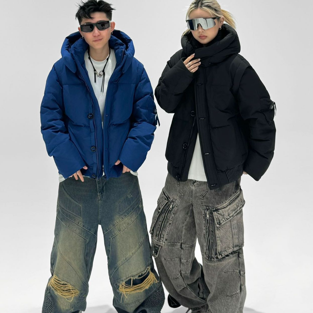 YAYA/鸭鸭24ss//时尚百搭休闲连帽羽绒服YE4B722007H