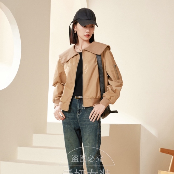 希茜81308 秋冬新款短外套时尚女装女士百搭夹克