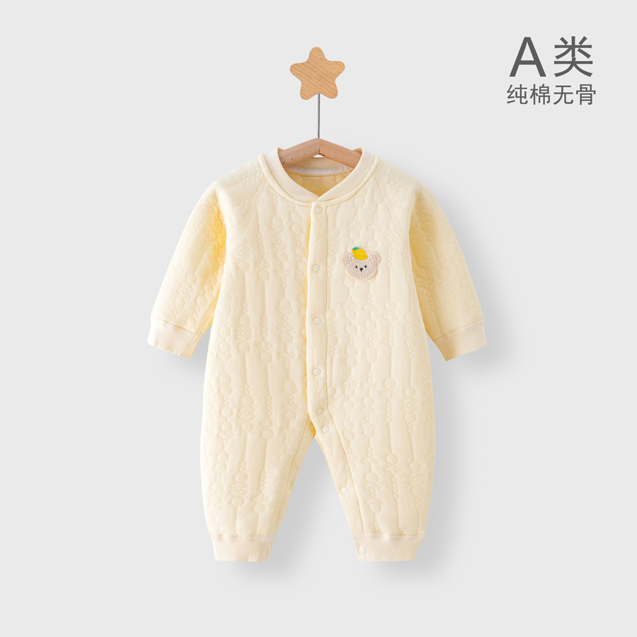 婴儿连体衣春秋冬装保暖秋冬季夹棉秋季新生儿衣服早秋宝宝加厚装