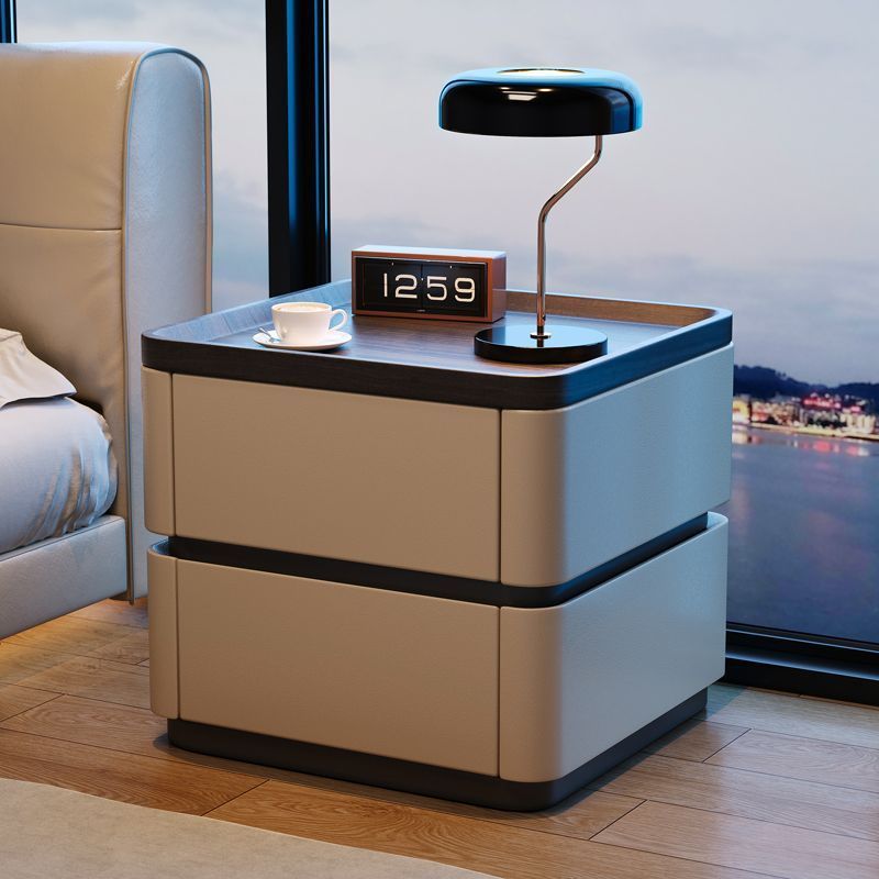 2024轻奢整装床头柜带锁简约现代家用卧室意式极简收纳柜高级感床