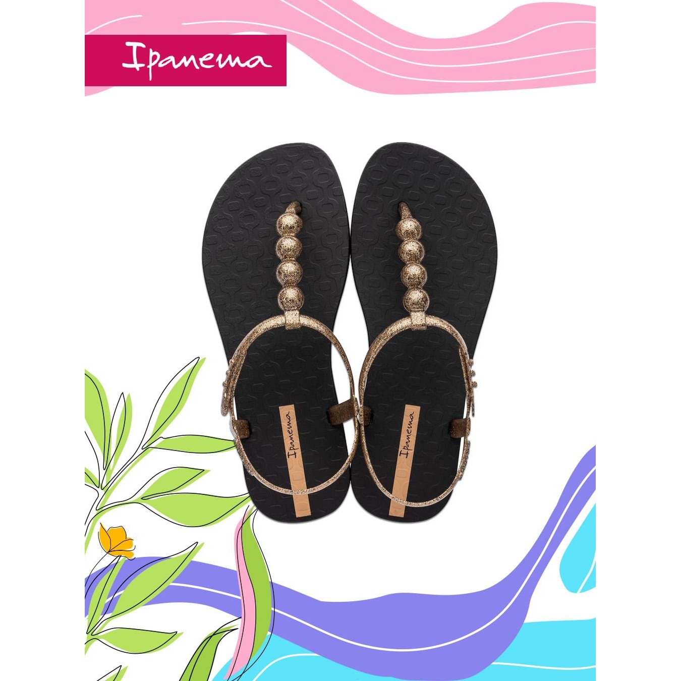 巴西原产进口Ipanema依帕珠子女士凉鞋人字夹趾平底沙滩拖鞋女鞋