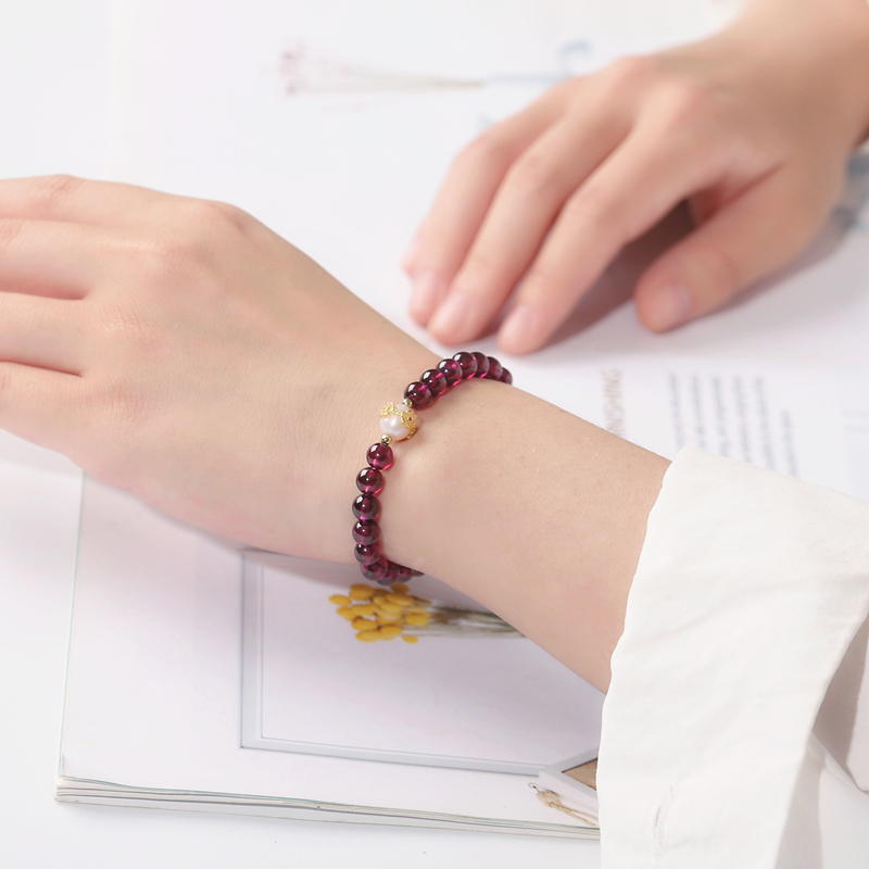 直播1天然水晶海蓝宝石榴石碧玺灰蓝月光紫锂辉发晶紫黄水晶手链