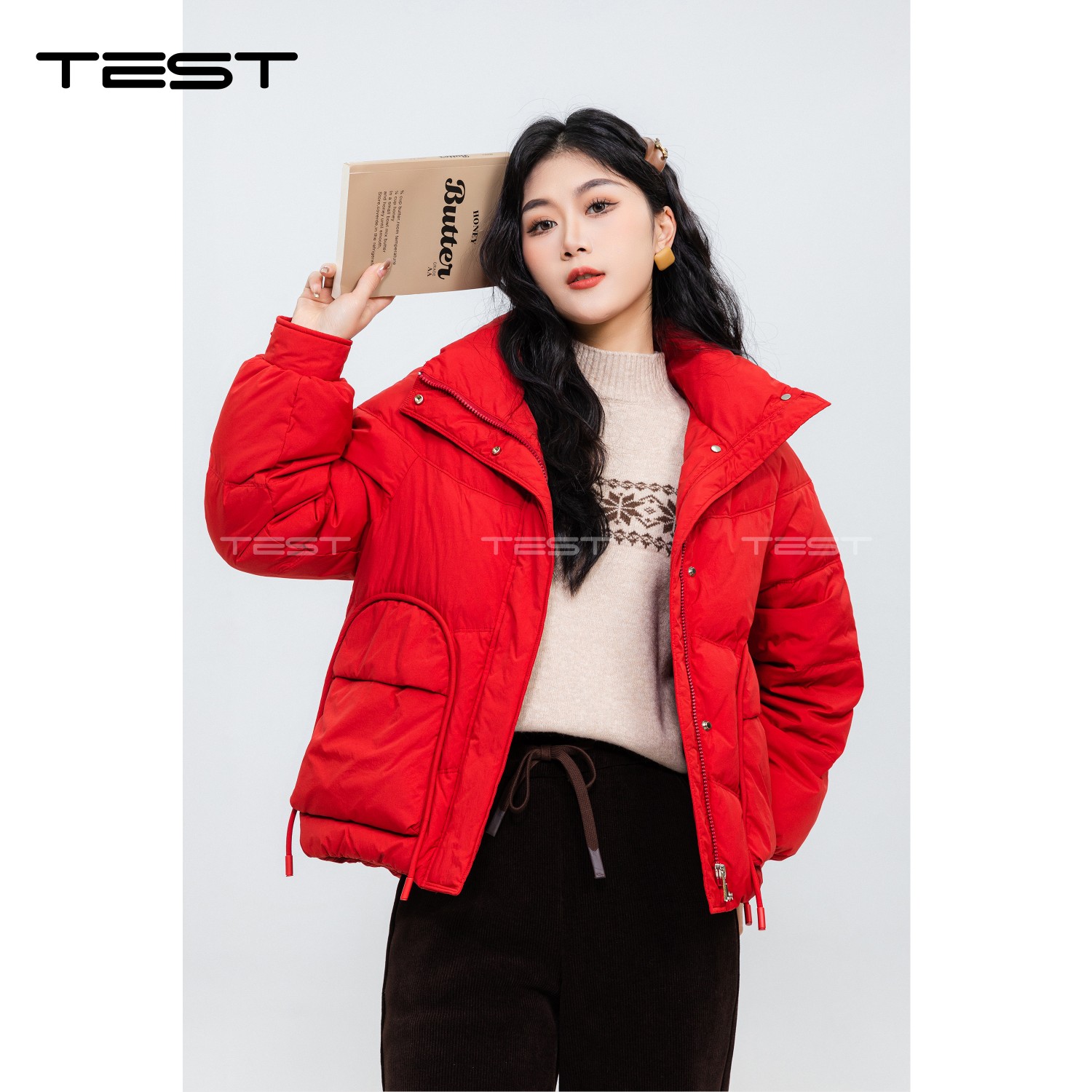 她之蝶羽绒服新款上衣2234029