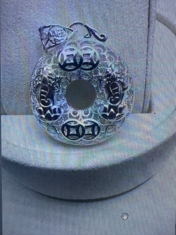 吊坠足银 足银双貔貅镂空吊坠