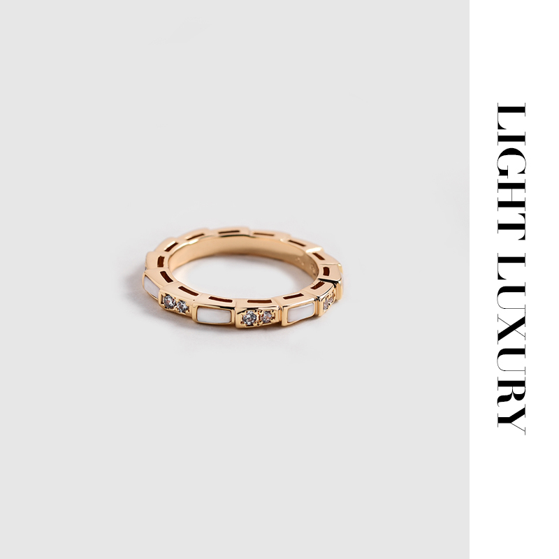 合金合成锆石戒指 167 (V金工艺）蛇骨戒指时尚经典 女时尚