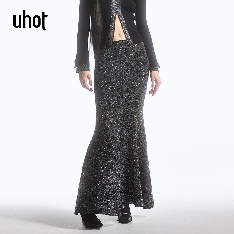 uhot银黑色半裙UWFW1Q501