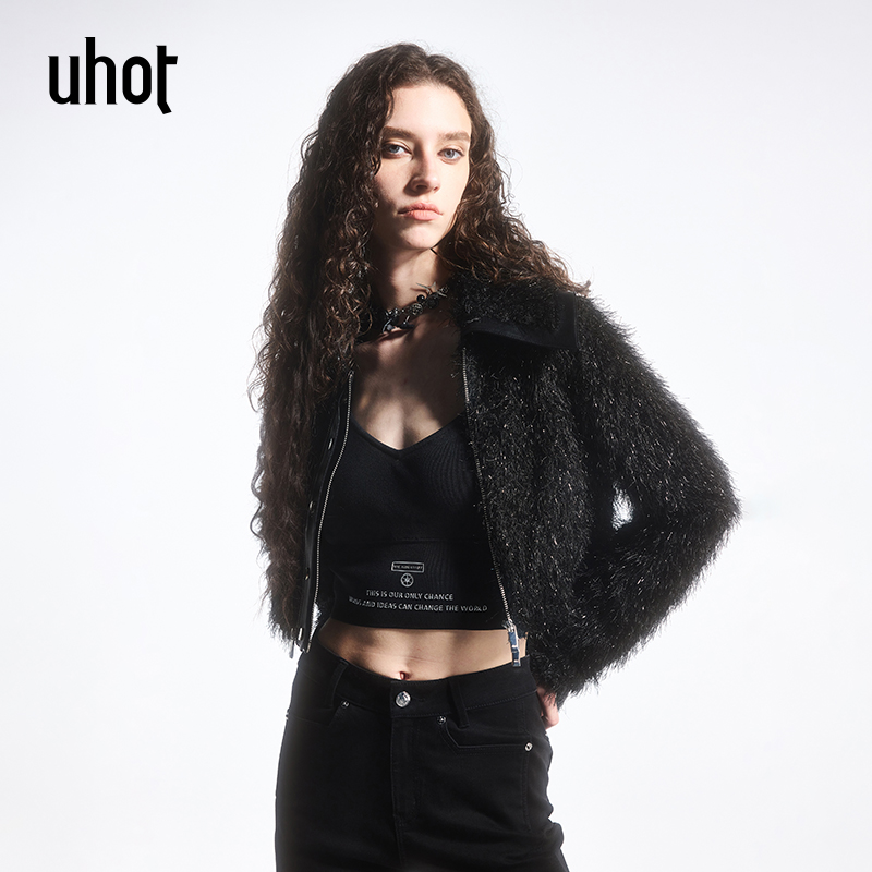 uhot黑色短外套UWFA2W113