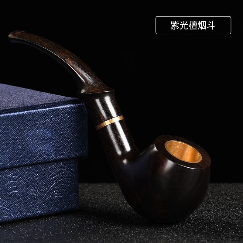 紫光檀(粗细)两用国标檀木老板大斗子实木手工打磨精美复古送长辈