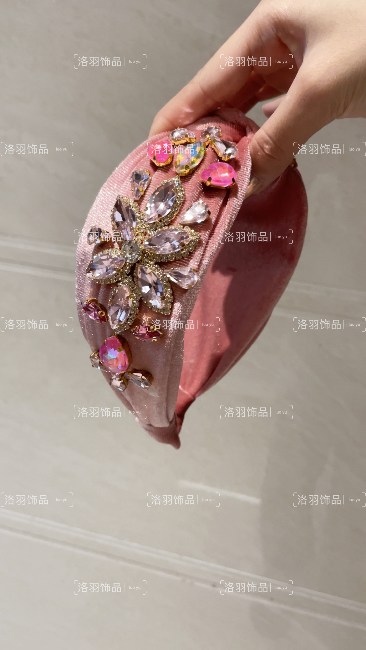欧美重工点钻头饰施华洛水钻仙气个性时尚水晶发箍气质女复古发饰