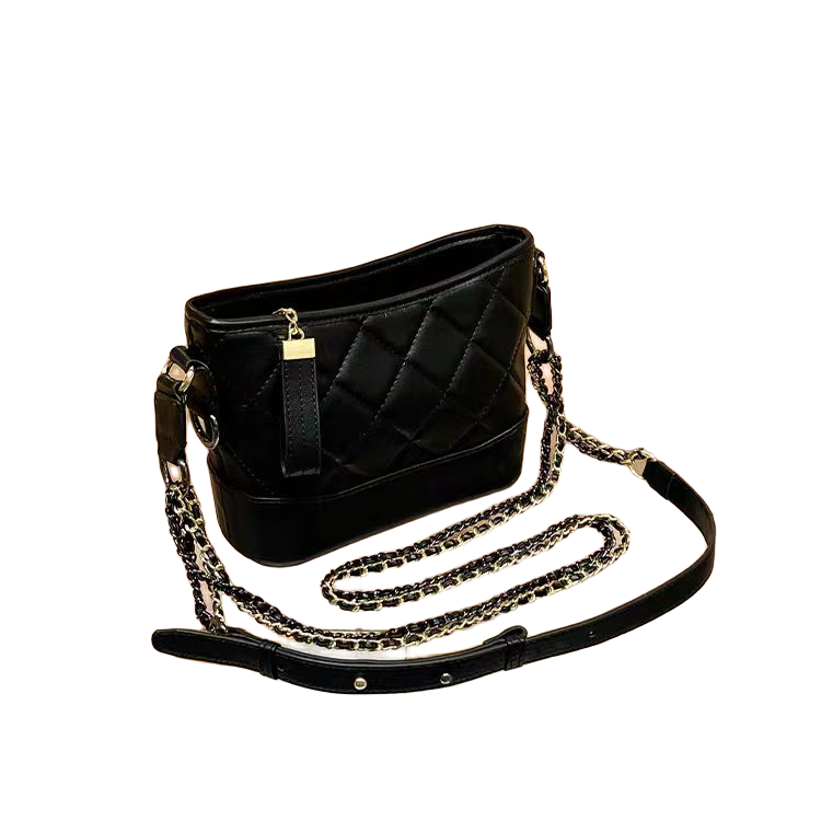 【90】N9时尚轻奢潮流休闲百搭手提单肩斜跨黑色凌格经典女士流浪包