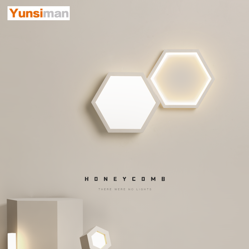 简约现代led壁灯创意几何卧室灯床头灯客厅背景墙灯玄关楼梯灯具