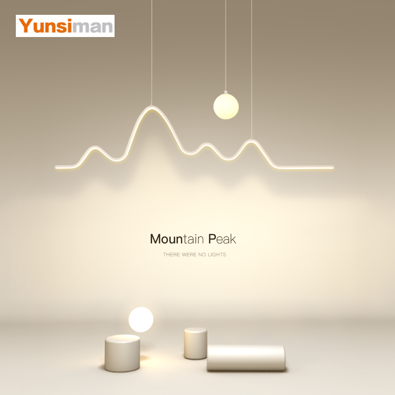 创意led吊灯简约现代餐厅灯设计师吧台灯客厅灯卧室灯饭厅餐桌灯I