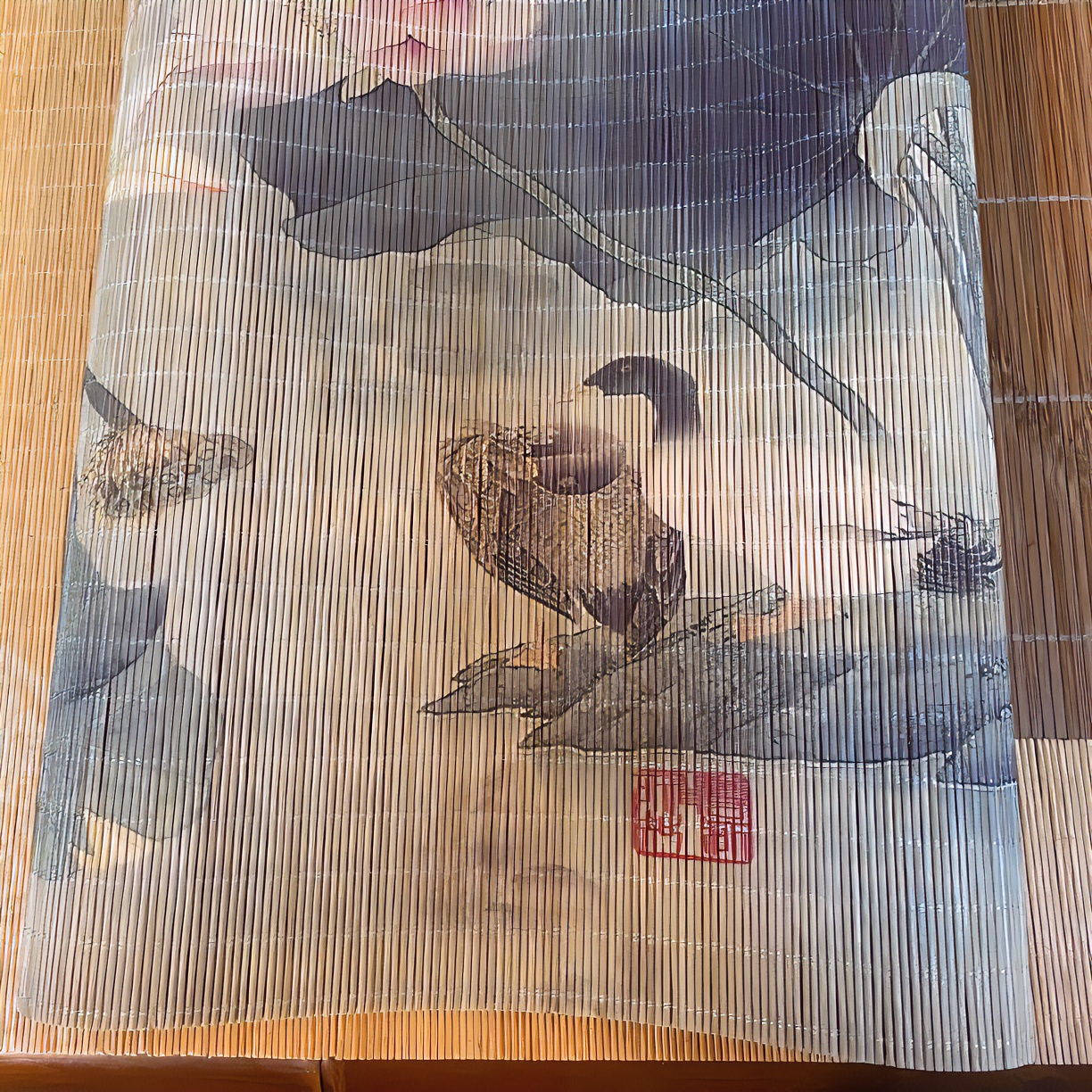 竹丝莲花茶席，茶空间配饰