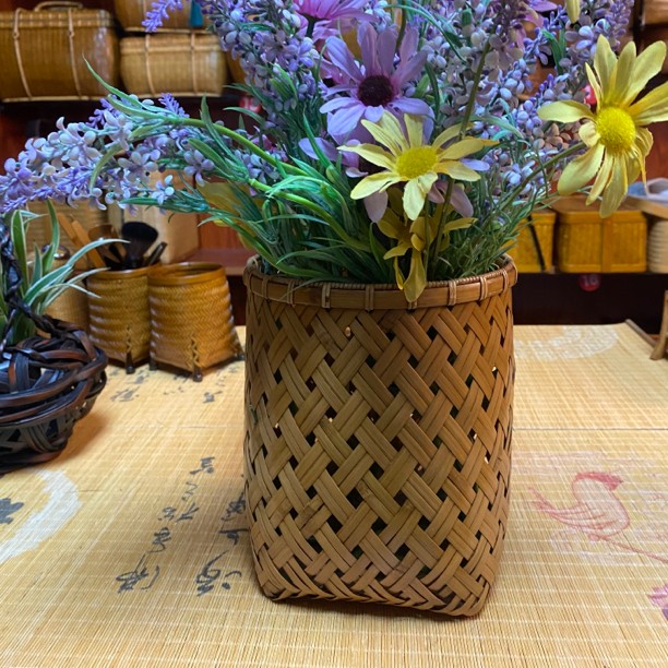 令竹花器，生漆工艺手工制作