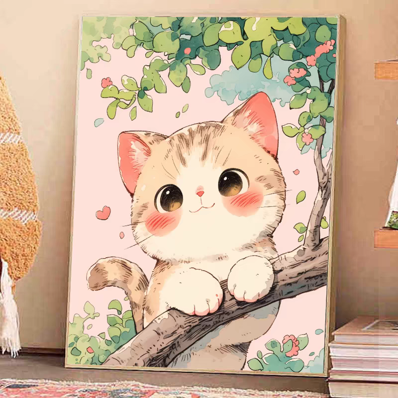 猫咪钻石画手工贴钻画