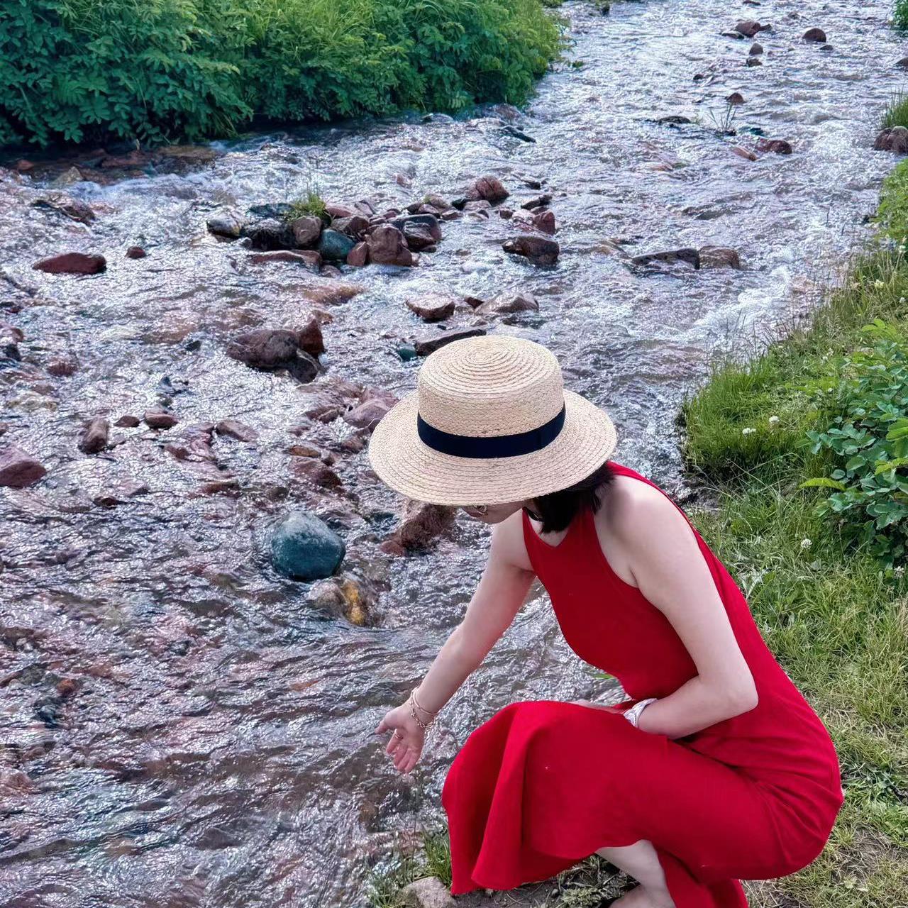 熙薇设计师连衣裙【姹紫嫣红】2024夏季新款气质度假风裙F5805