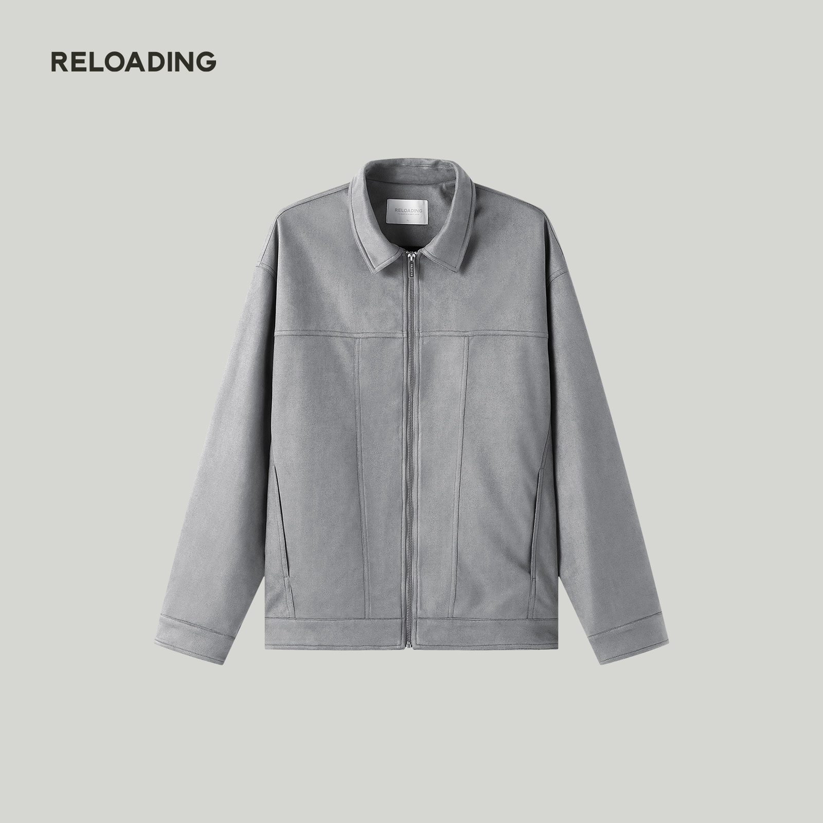 卡其L 雾面哑光透气休闲简洁百搭夹克外套（颜色尺码不可更改）