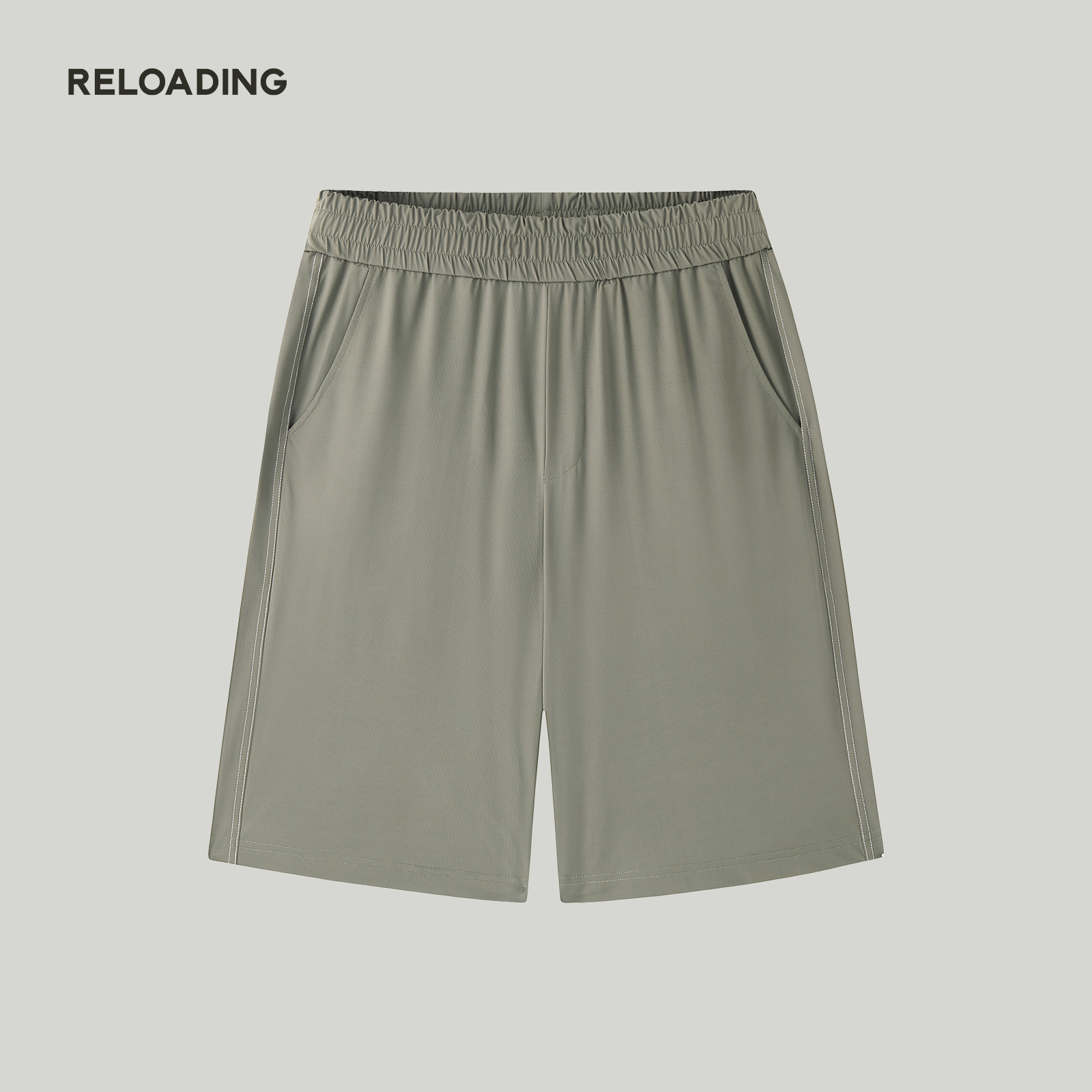 灰绿色;S5A抗菌爽滑不易皱时尚男士休闲短裤（颜色尺码不可更改）