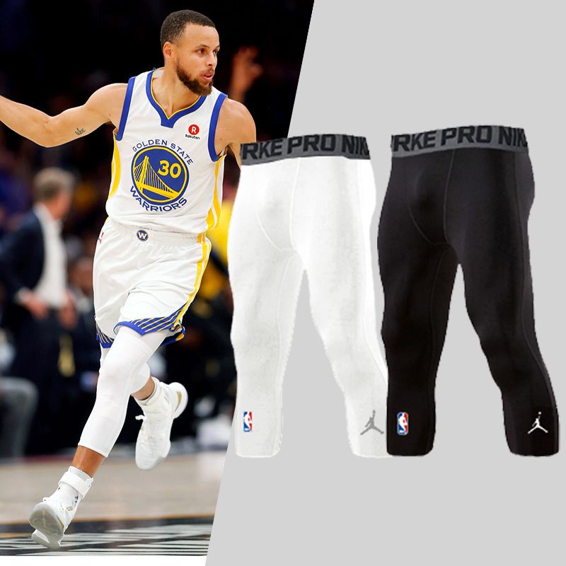 篮球护膝男七分专业护腿裤袜丝袜防撞裤运动护具紧身打球装备全套