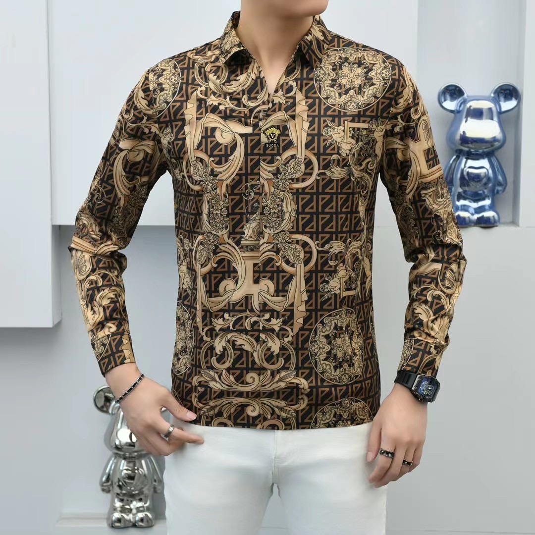 浩哥欧货男士长袖洋气上衣休闲春秋款无痕百搭潮流商务轻奢修身