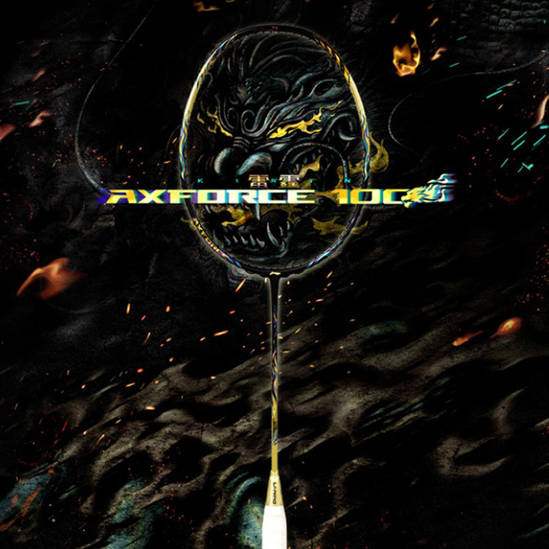 LI-NING/李宁雷霆100AXFORCE二代碳纤维羽毛球拍进攻专业比赛单拍