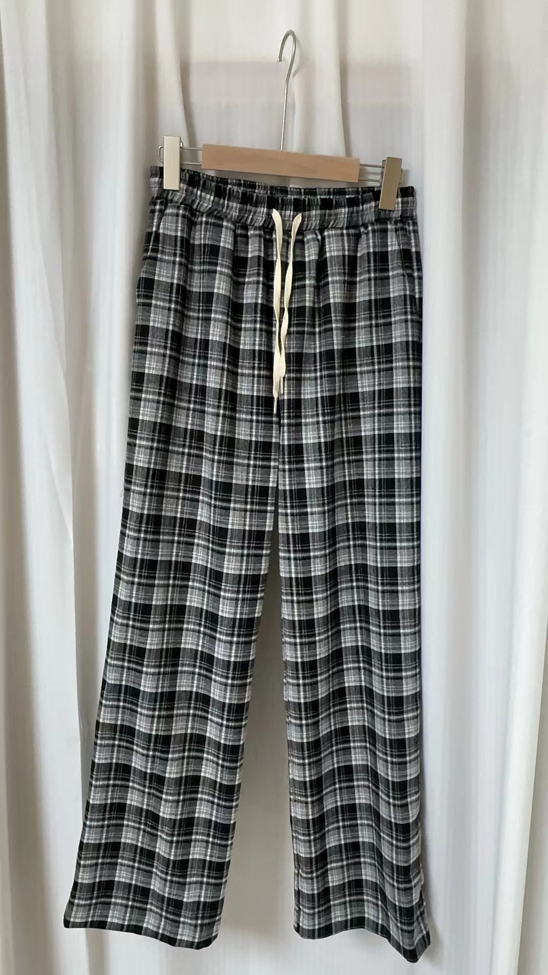 东大门韩系直筒格子裤【NO退NO换】