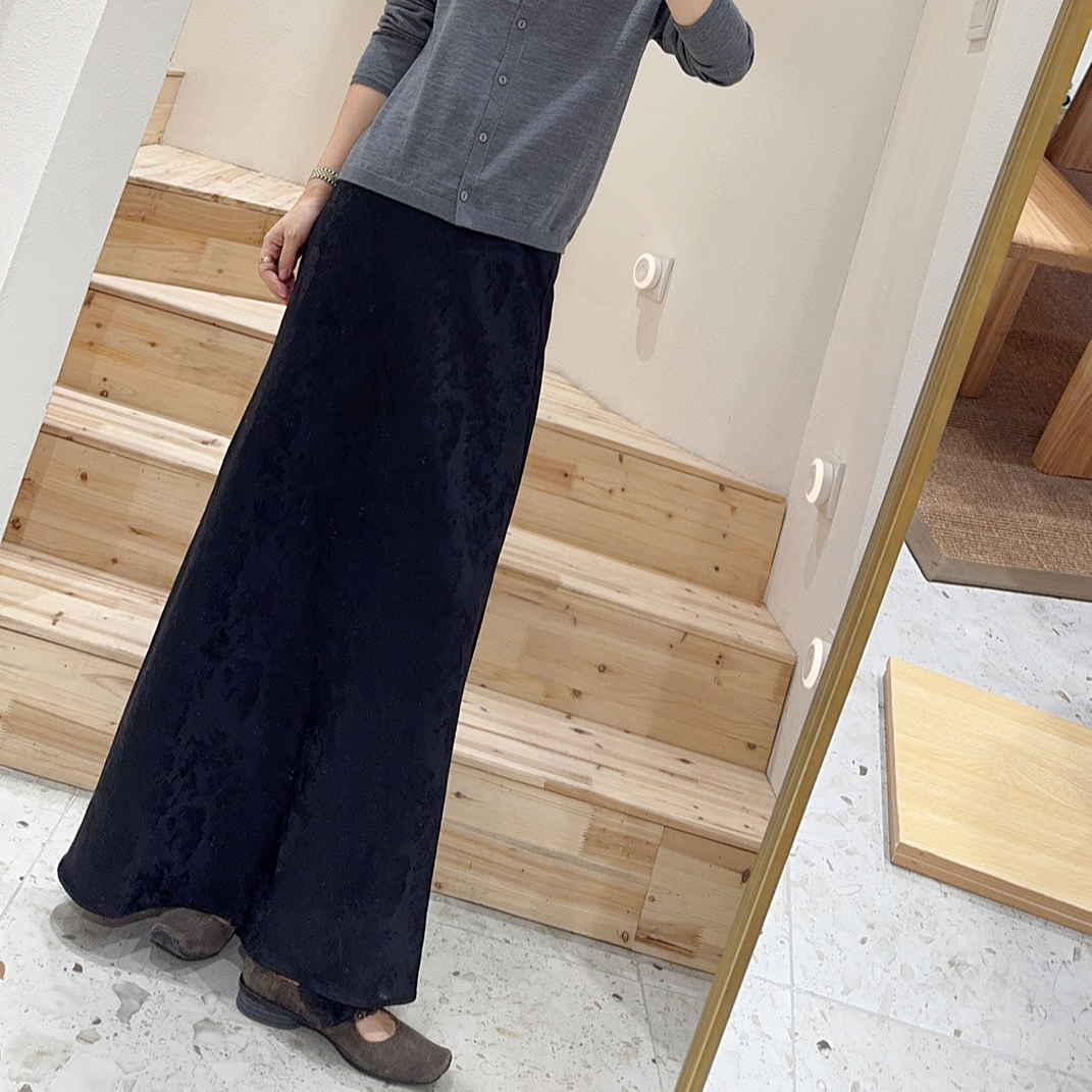 高品质重工羊毛提花显瘦百搭轻奢半身裙S54423