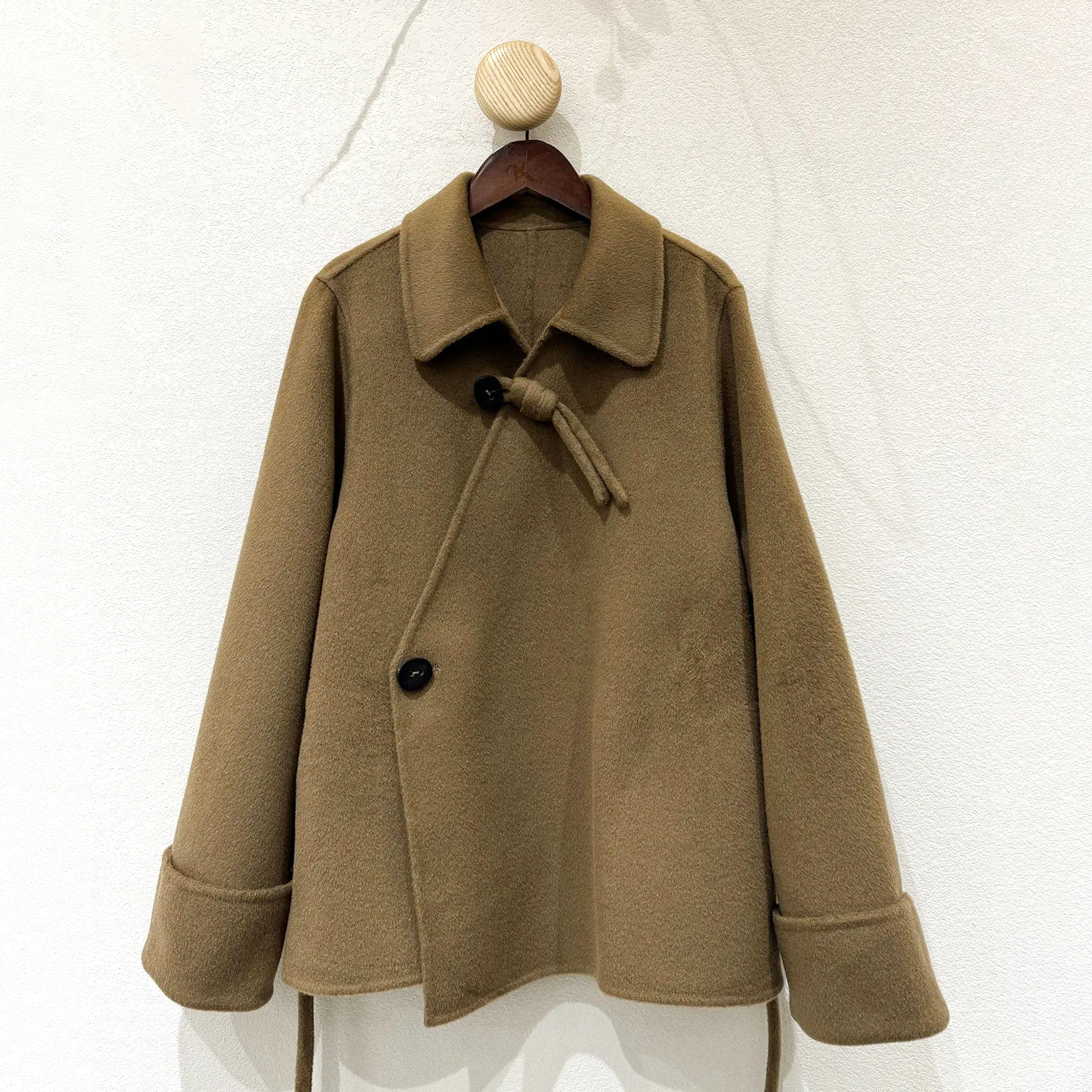 气质翻领中式短大衣时尚百搭女C381341