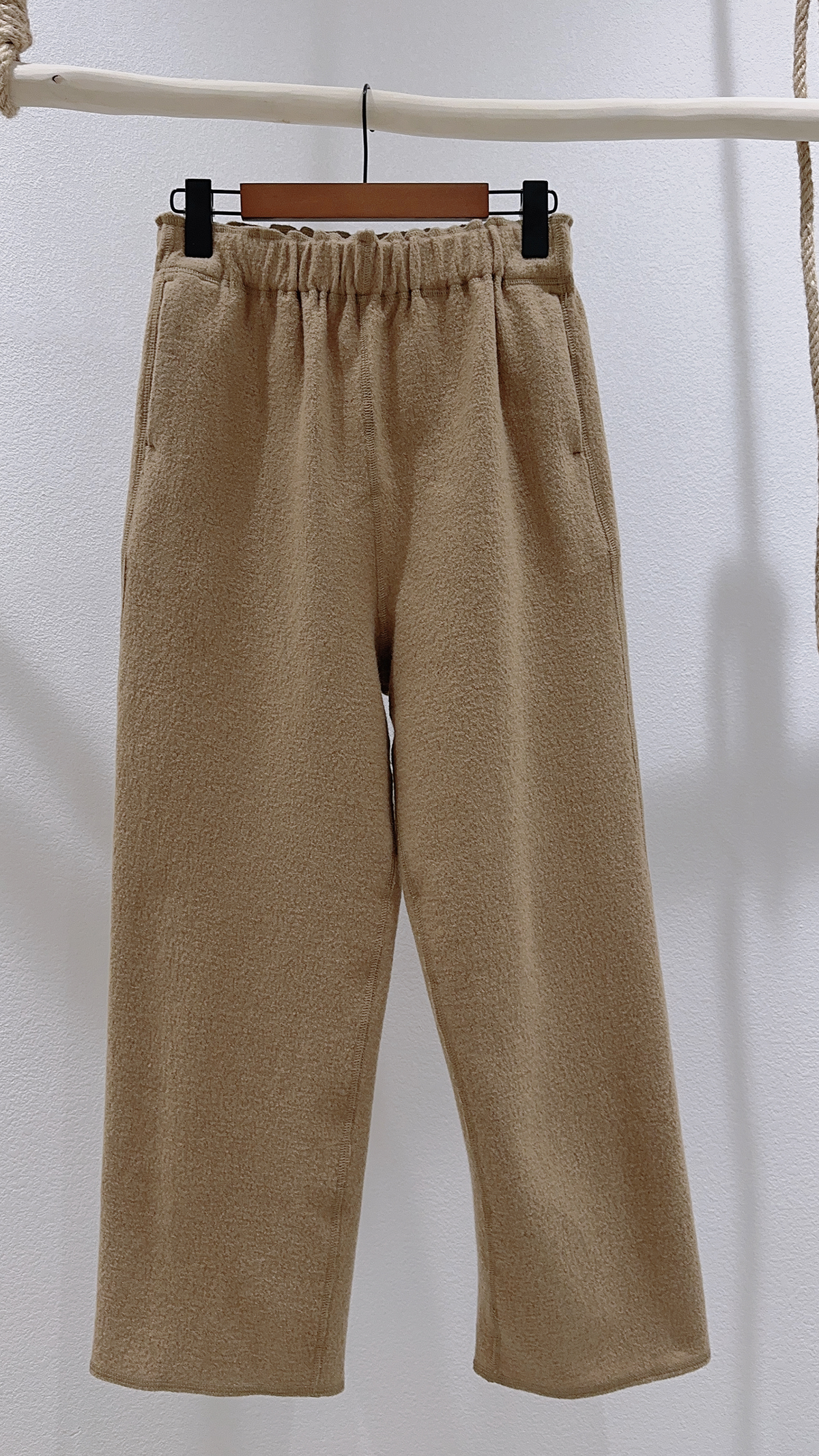 简约百搭缩绒休闲裤秋冬直筒裤女P280331