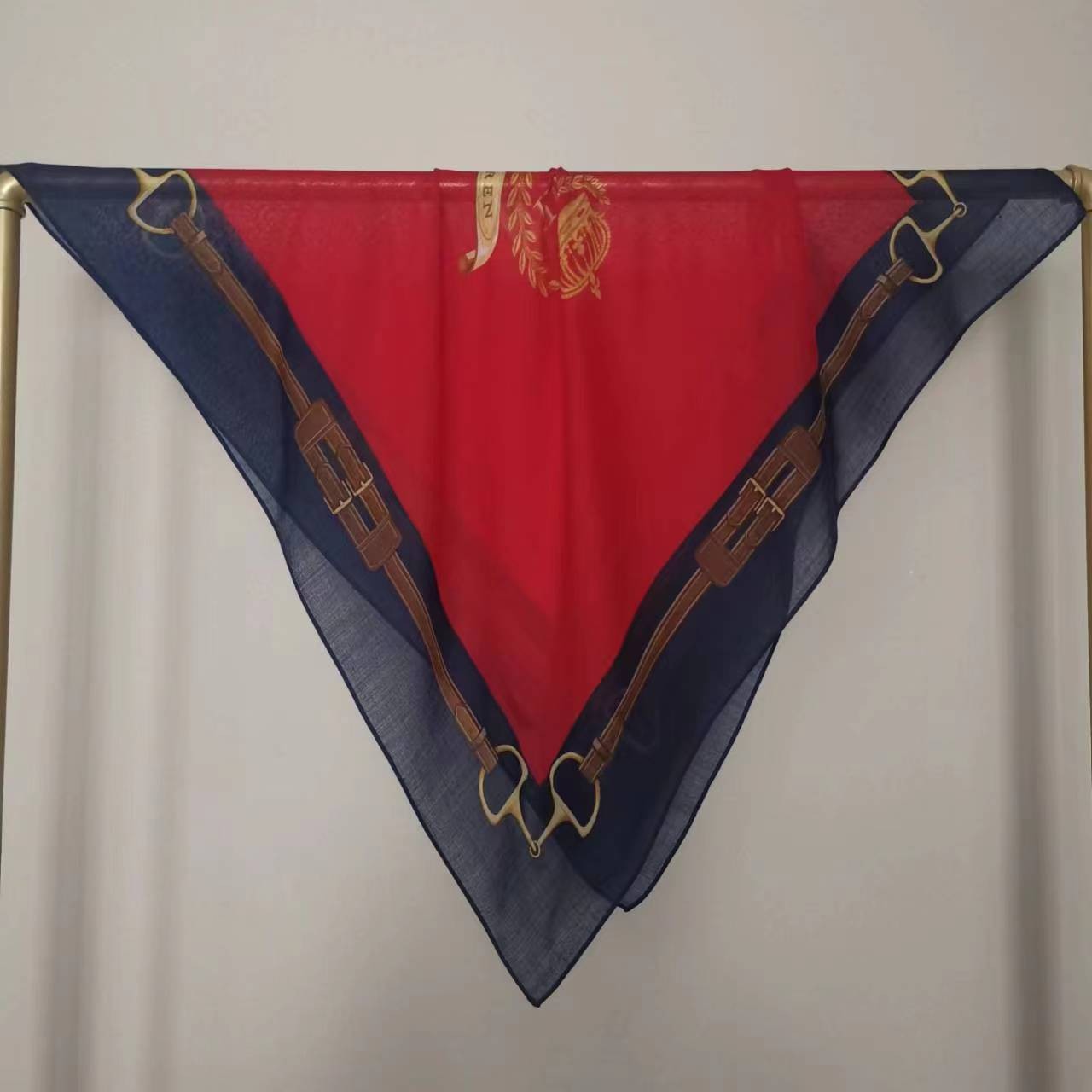 RL折扣 红色纯毛方巾（90*90CM)（170*64）