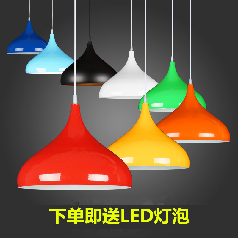现代简约led吊灯灯罩创意餐厅理发店吧台网吧单头饭店舞蹈室灯罩
