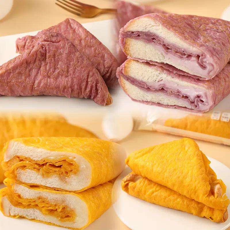 休闲零食蛋皮三明治芋泥沙拉肉松味夹心面包儿童营养早餐吐司笋0g